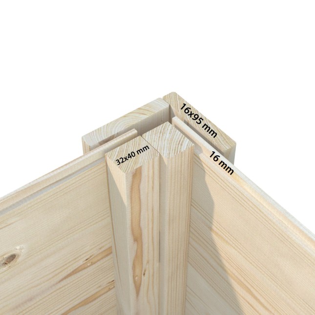 CASETTA IN LEGNO PER BIMBI OTTO CM. 233X157 LOSA LEGNAMI